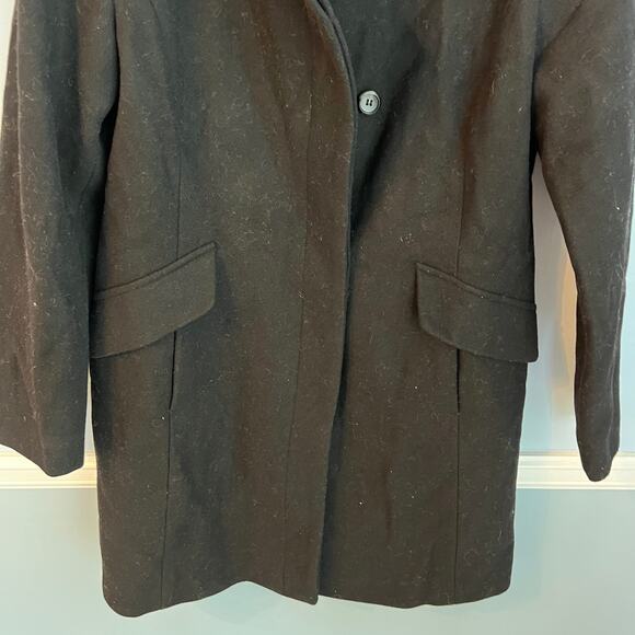 NEW Vince Camuto Black Wool Pea Coat Winter Coat Size Medium - Picture 4 of 12